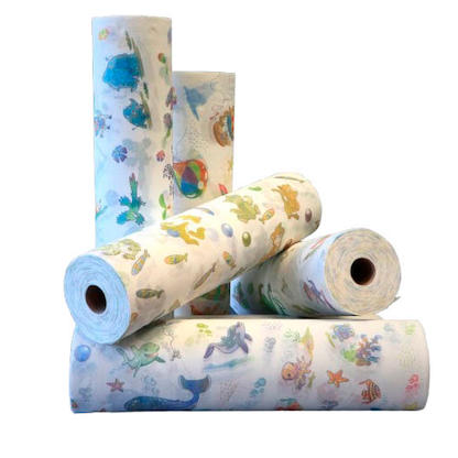 Artikelbild 3 für Meditrade® Ärztekrepp ROLLICEL®Kids 2-lagig weiß 50,0 cm x 46,0 m, 9 Rollen, Artikelnummer 554177