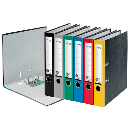 Artikelbild 7 für VON LEITZ Ordner grün mamoriert Karton 5,0 cm DIN A4, 1 St., Artikelnummer 635619