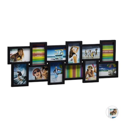 Artikelbild für relaxdays Collage-Bilderrahmen schwarz 81,0 x 30,0 cm, 1 St., Artikelnummer 522117