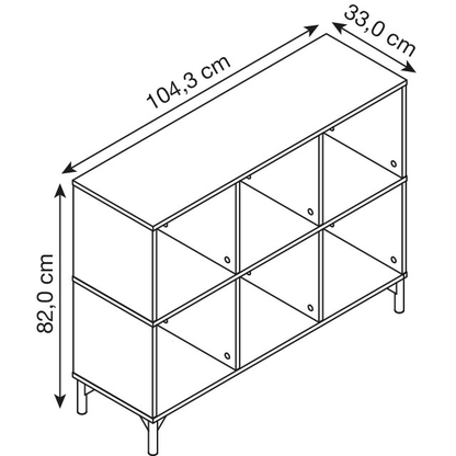 Artikelbild 2 für MÖBELPARTNER Bücherregal Smash apricot 104,3 x 33,0 x 82,0 cm, 1 St., Artikelnummer 255139