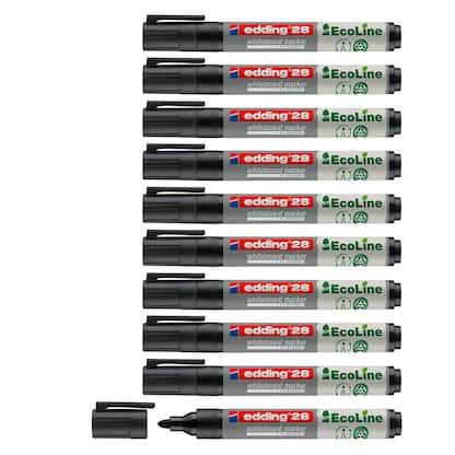 Artikelbild für edding 28 Ecoline Whiteboard-Marker-Set schwarz 1,5 - 3,0 mm, 10 St., Artikelnummer 494937