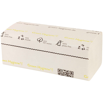 Artikelbild 2 für Green Hygiene® Papierhandtücher FRIEDA Zick-Zack-Falzung 2-lagig 4.000 Tücher, Artikelnummer 508343