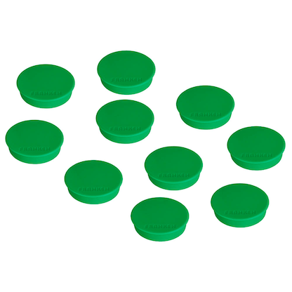 Artikelbild für FRANKEN Magnet grün, Kunststoff Ø 3,8 cm, 10 St., Artikelnummer 670408