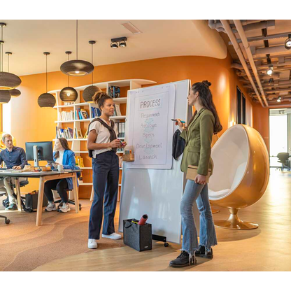 Artikelbild 4 für SIGEL Whiteboard-Ständer Meet up schwarz 180,0 x 90,0 cm 2 Fächer, 1 St., Artikelnummer 753789