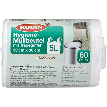 Artikelbild 2 für RUBIN Kosmetikbeutel 5,0 l weiß, 60 St., Artikelnummer 213134