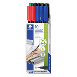 Artikelbild 1 für STAEDTLER Lumocolor Folienstifte farbsortiert permanent, 10 St., Artikelnummer 319952