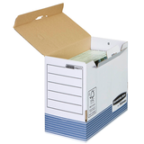 Artikelbild 1 für Bankers Box Archivboxen Bankers Box weiß/blau 15,5 x 26,5 x 32,7 cm, 10 St., Artikelnummer 693317