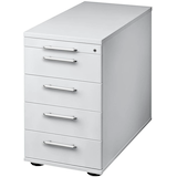 Artikelbild 1 für HAMMERBACHER Solid Standcontainer lichtgrau 5 Auszüge Kunststoff-Relinggriff silber 42,8 x 80,0 x 72,0 - 76,0 cm, Artikelnummer 984435