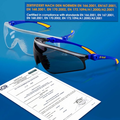 Artikelbild 6 für S&R Schutzbrillen-Set blau, gelb, 1 Set, Artikelnummer 390528