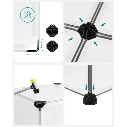 Artikelbild 8 für SONGMICS Schuhschrank, LPC10W weiß 43,0 x 31,0 x 173,0 cm, 1 St., Artikelnummer 439598