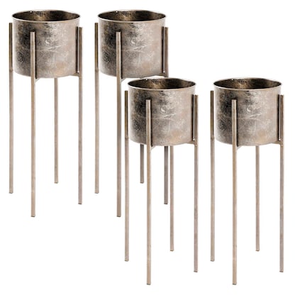 Artikelbild für HAKU Möbel Pflanzenständer Dona 1 Metall, Ø 27,0 cm bronze rund, 4 St., Artikelnummer 650139