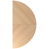 Artikelbild 1 für HAMMERBACHER Anbautisch LA160 eiche, grau halbrund 160,0 x 80 x 65,5 - 82,5 cm, Artikelnummer 990473