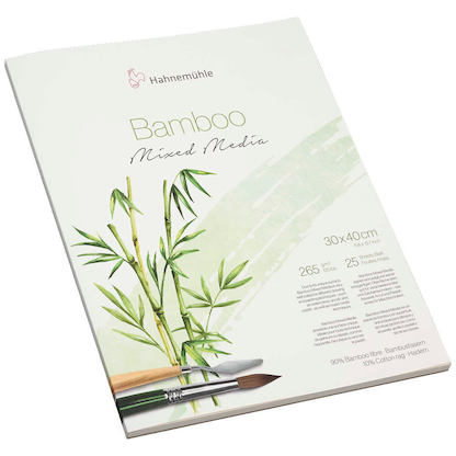 Artikelbild 3 für HAHNEMÜHLE Malblock Bamboo 30,0 x 40,0 cm 265 g/qm, 25 Blatt, 1 Block, Artikelnummer 708844