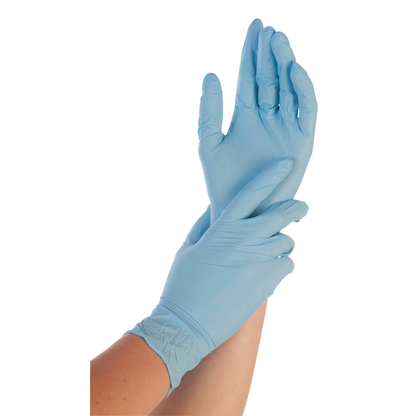 Artikelbild 4 für HYGONORM unisex Einmalhandschuhe ALLFOOD SAFE blau Größe L, 250 St., Artikelnummer 588236