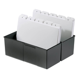 Artikelbild 1 für HAN Karteikasten DIN A5 für 450 Karteikarten schwarz mit Deckel, Artikelnummer 813670