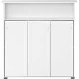 Artikelbild 1 für MÖBELPARTNER Empfangstheke 400 3 Türen und Fachböden, weiß 107,0 x 44,0 x 110,5 cm, Artikelnummer 824013