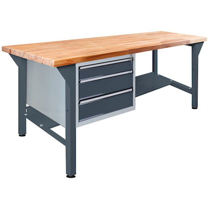 Artikelbild 2 für ADB Werkbank anthrazitgrau, lichtgrau 3 Schubladen 150,0 x 75,0 x 85,0 cm, Artikelnummer 204809