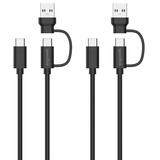 Artikelbild 1 für speedlink USB-C/A zu USB-C Kabel Set USB-Kabel Play & Charge 2x 3,0 m schwarz, 1 St., Artikelnummer 608663