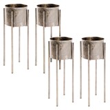 Artikelbild 1 für HAKU Möbel Pflanzenständer Dona 3 Metall, Ø 24,0 cm bronze rund, 4 St., Artikelnummer 650089