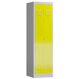 Artikelbild 1 für ClassiX Spind lichtgrau, zinkgelb X-510406, 1 Schließfach 50,0 x 50,0 x 180,0 cm, Artikelnummer 186868