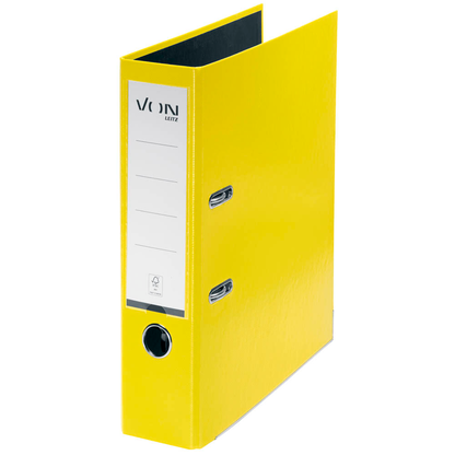 Artikelbild für VON LEITZ Ordner gelb Karton 8,0 cm DIN A4, 1 St., Artikelnummer 635647