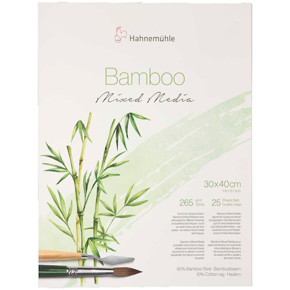 Artikelbild 2 für HAHNEMÜHLE Malblock Bamboo 30,0 x 40,0 cm 265 g/qm, 25 Blatt, 1 Block, Artikelnummer 708844