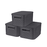 Artikelbild 1 für curver STYLE S Aufbewahrungsboxen anthrazit 29,1 x 19,8 x 14,2 cm, 3 St., Artikelnummer 744819