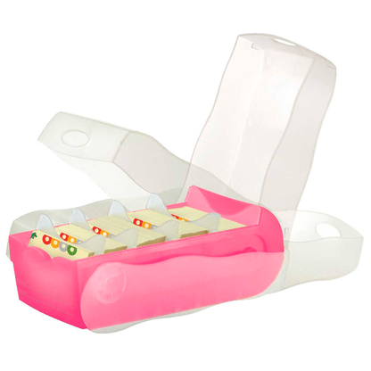 Artikelbild 4 für HAN Croco Karteikasten DIN A8 für 500 Karteikarten pink mit Deckel, Artikelnummer 813651