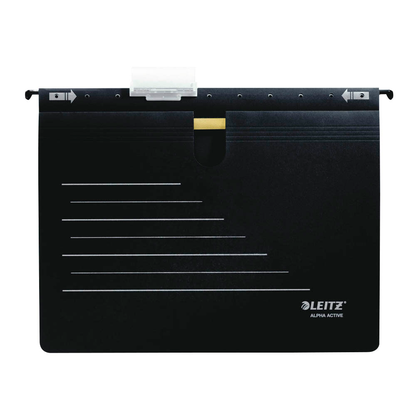 Artikelbild für LEITZ Hängehefter ALPHA Active 1924 Karton schwarz DIN A4 1x kaufmännische Heftung, 5 St., Artikelnummer 333601