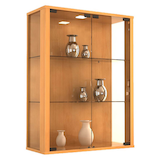 Artikelbild 1 für VCM my home Udina Hängevitrine buche 2 Fachböden mit Beleuchtung, Artikelnummer 781075