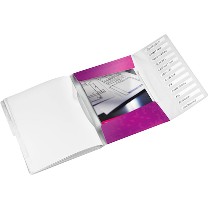 Artikelbild 2 für LEITZ Ordnungsmappe WOW 4634 12 Fächer violett, 1 St., Artikelnummer 400059