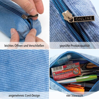 Artikelbild 4 für ONLINE® Schlampermäppchen blau, 22,0 x 7,0 cm, Artikelnummer 237739