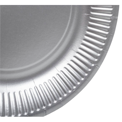 Artikelbild 3 für PROnappe Pappteller silber Ø 23,0 cm, 10 St., Artikelnummer 345839