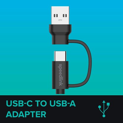 Artikelbild 4 für speedlink USB-C/A zu USB-C Kabel Set USB-Kabel Play & Charge 2x 3,0 m schwarz, 1 St., Artikelnummer 608663