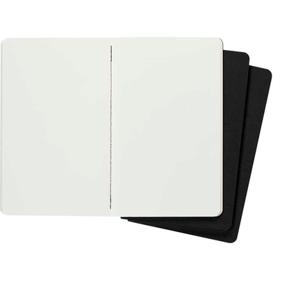 Artikelbild für MOLESKINE Notizbücher Cahier ca. DIN A5 blanko, schwarz Softcover 80 Seiten, 3 St., Artikelnummer 719298