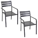 Artikelbild 1 für Garden Pleasure Gartenstühle mit Armlehnen Treviso anthrazit, 2 St., 2 St., Artikelnummer 459851