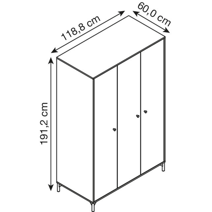 Artikelbild 2 für MÖBELPARTNER Kleiderschrank Smash, 701905 anthrazit 5 Fachböden 118,8 x 60,0 x 191,2 cm, Artikelnummer 255069