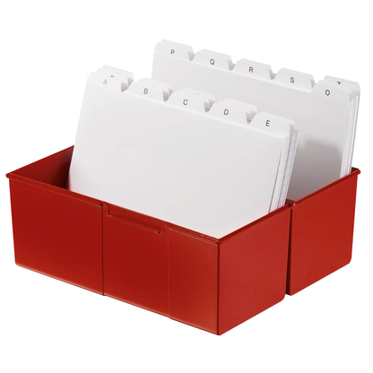 Artikelbild für HAN Karteikasten DIN A5 für 450 Karteikarten rot mit Deckel, Artikelnummer 813687