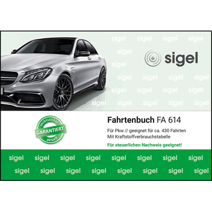 Artikelbild 4 für SIGEL Fahrtenbuch, Pkw mit Kraftstoffverbrauch Formularbuch FA614, 1 St., Artikelnummer 854851