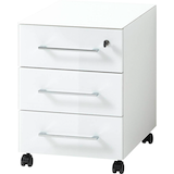 Artikelbild 1 für GERMANIA Monteria Rollcontainer weiß 3 Auszüge 40,0 x 50,0 x 55,0 cm, Artikelnummer 121422