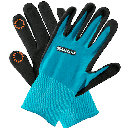 Artikelbild für GARDENA Gartenhandschuhe 42% Polyester, 55% Nitril, 3% Elasthan, Nitrilbeschichtung der Handflächen blau Größe 10, 1 Paar, Artikelnummer 213359