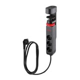 Artikelbild 1 für IOIO SL 3000 3-fach Tischsteckdose 1,5 m schwarz mit USB-Buchse, Artikelnummer 508947