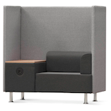 Artikelbild 1 für rocada Besprechungsecke Soft Seating schwarz, grau grau Stoff 125,0 x 68,0 x 137,0 cm, 1 St., Artikelnummer 686042