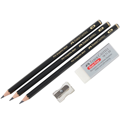 Artikelbild 7 für FABER-CASTELL Pitt Graphite Bleistift-Set HB schwarz, 1 Set, Artikelnummer 277877