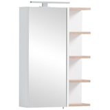 Artikelbild 1 für MÖBELPARTNER Spiegelschrank Lugo 157385 weiß, wildeiche 49,7 x 16,0 x 74,4 cm, Artikelnummer 323719