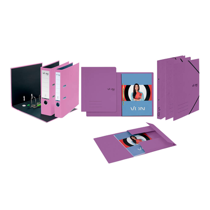 Artikelbild 5 für VON LEITZ Ordner violett Karton 8,0 cm DIN A4, 1 St., Artikelnummer 670016