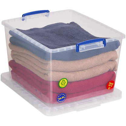 Artikelbild 4 für Really Useful Box Aufbewahrungsboxen 3x 33,5 l transparent 38,3 x 46,0 x 28,5 cm, 3 St., Artikelnummer 751968