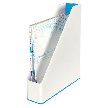 Artikelbild für LEITZ Stehsammler WOW Duo Colour 53621036 perlweiß/blau Kunststoff, DIN A4, 1 St., Artikelnummer 313546