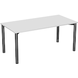 Artikelbild 1 für geramöbel Flex Schreibtisch lichtgrau, anthrazit rechteckig, 4-Fuß-Gestell grau 160,0 x 80,0 cm, Artikelnummer 880548