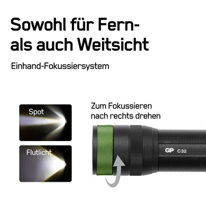 Artikelbild 4 für GP C32 LED Taschenlampe schwarz 10,6 cm, 1 St., Artikelnummer 302663